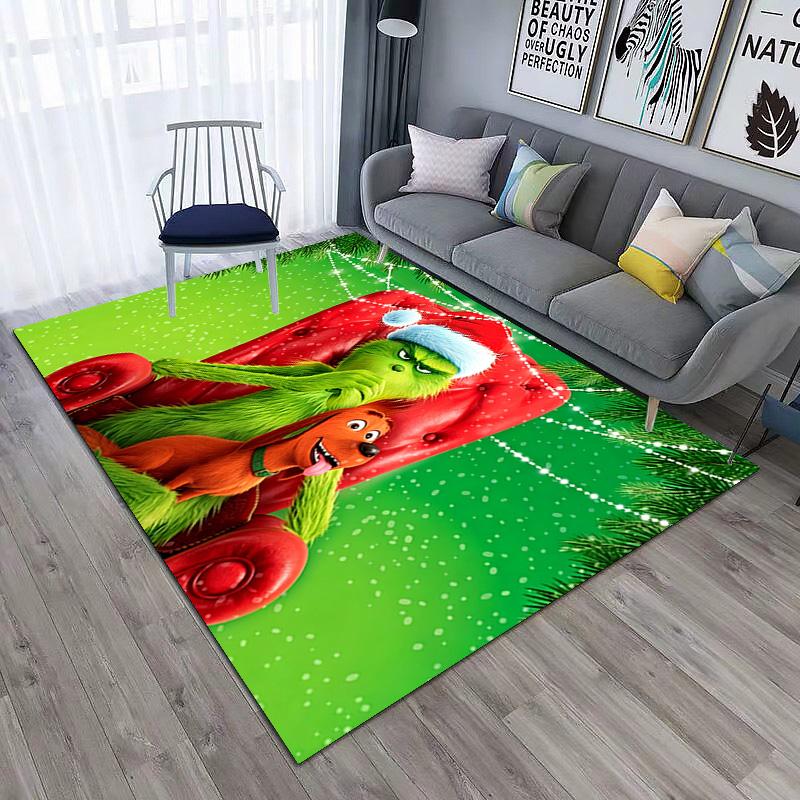 Regalo di Natale Commedia Come il Grinch rubò il Natale tappeto casa soggiorno decorazione tavolo e sedie tappeto antiscivolo porta A11