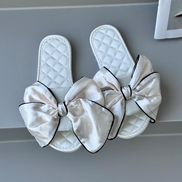 Fashion Slippers Casual Butterfly-Knot Flat Shoes Female Slides Luxury Soft Massage Butterfly-knot Fashion Shoes Butterfly-Knot Home Sli