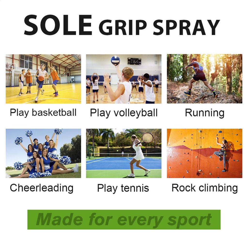 Basketball Shoe Grip Spray - Improve Sole Traction & Court Grip - Rejuvenate & Elongate Sneaker Life for Boots Sneakers Golf