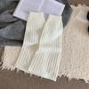 Winter and Autumn Thick Yarn Knitted Thick and Warm Leg Coverings That Make Legs Look Slimmer, Pure White Leg Coverings