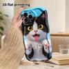 Phone Case: 2D Flat Design Suitable for iPhone 18 17 16 15 14 13 Pro Film Protective Case, Couple Style, Black and White Cow Cat, Christmas and Hallow