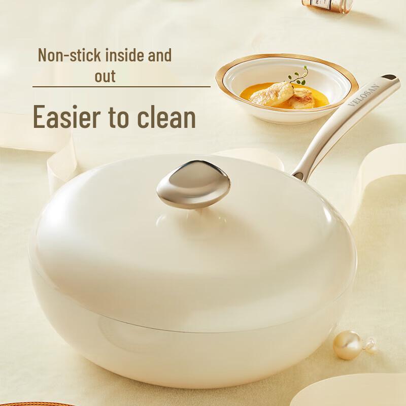 

Wenlunshan 32cm Pebble Non-stick Titanium Alloy Wok