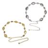 Fashion Vintage Oval Craved Metal Waist Chain for Women Retro Style Exquisite Gold Color Plated Belt Female Body Jewelry Gifts