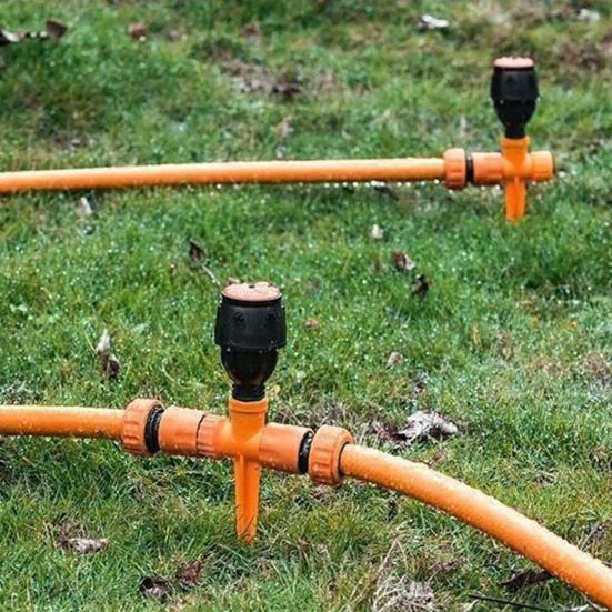 360-Degree Rotating Lawn Sprinkler with Stake Large Area Coverage Adjustable Garden Yard Sprinkler Efficient Stable Irrigation Tool