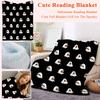 Cute Reading Blanket, Halloween Reading Blanket, Cute Fall Blanket Gift For The Spooky
