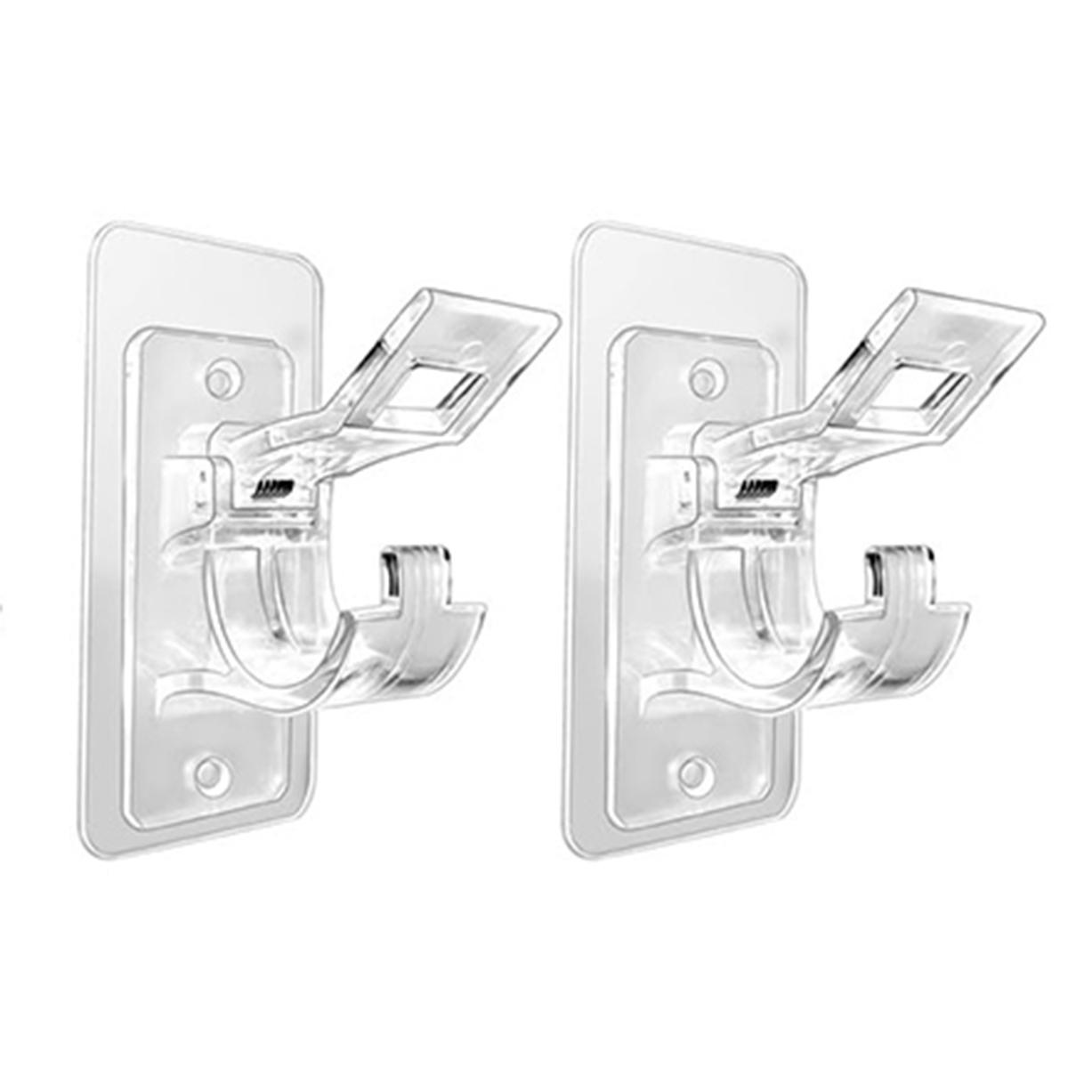 Punch-Free Curtain Rod Clip Hook Hanger Household Self-Adhesive Curtain Rod Bracket Fixing Clip Wall Curtain Fixing Clip