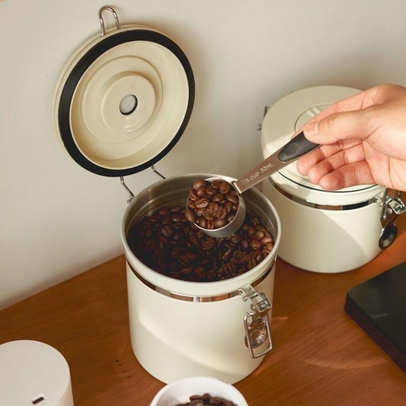 Coffee Beans Vacuum Storage Jar Stainless Steel Jars Aesthetic Hermetic Grains Container Elegant Luxury Nut Containers with Lid