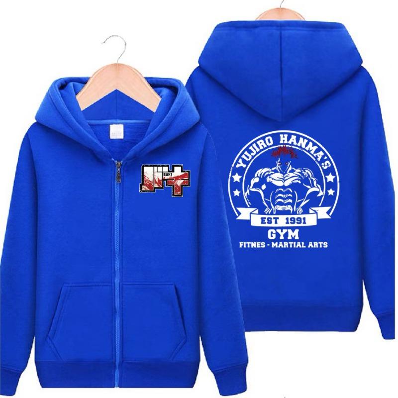 Baki the Grappler Printed Sweatshirt Hoodie Women/Men Harajuku Hanma Yujiro Fashion Men's Zip Coat Autumn Loog Sleeve Unisex Top