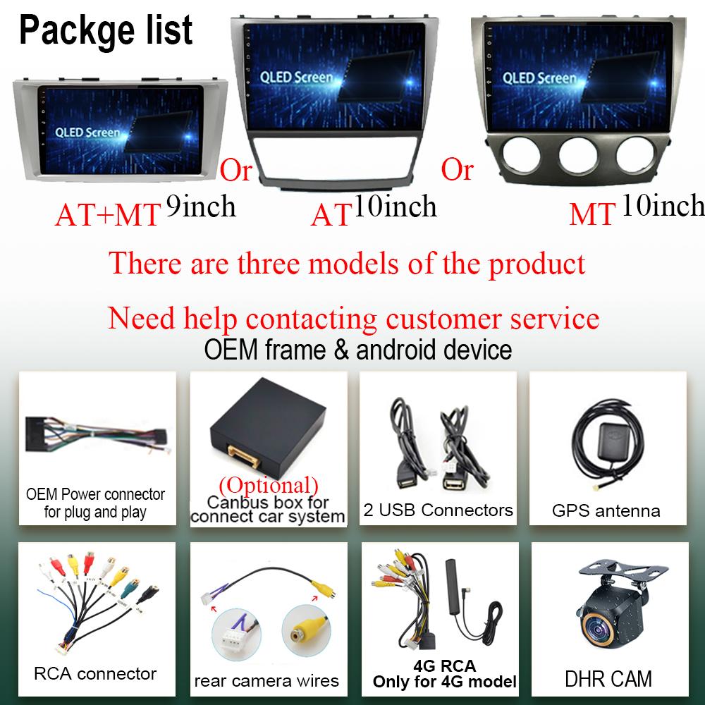 Android 14 Car Radio Multimedia Video Player For Toyota Camry 7 XV 40 50 2006-2011 Navigation Head Unit Carplay Stereo Speakers