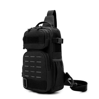 Taktische Sling Umhängetaschen Wasserdicht Nachtreflektierender Streifen Rucksack Edc Neu Molle Brusttasche 10L Fassungsvermögen Verschleißfest Schwarz