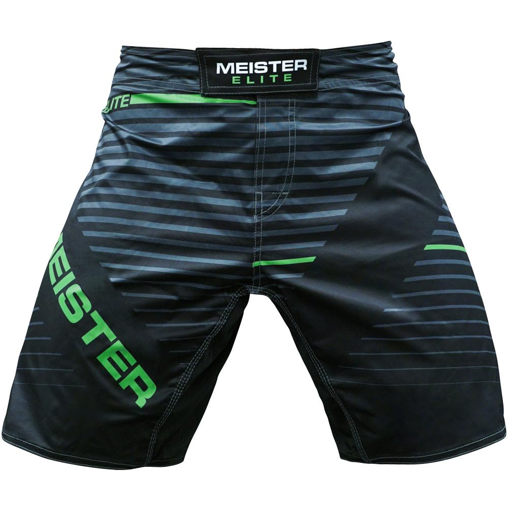 Authentic Meister Elite Flex Fighter Board Shorts Livewire Green XXX Large Perfect for Weight and Gym Workouts - - - (40-41) - MMA, Boxing, Loss,
