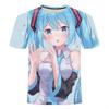 New Hatsune Miku Anime Cos Clothes 3D Printed T-shirts Teenagers