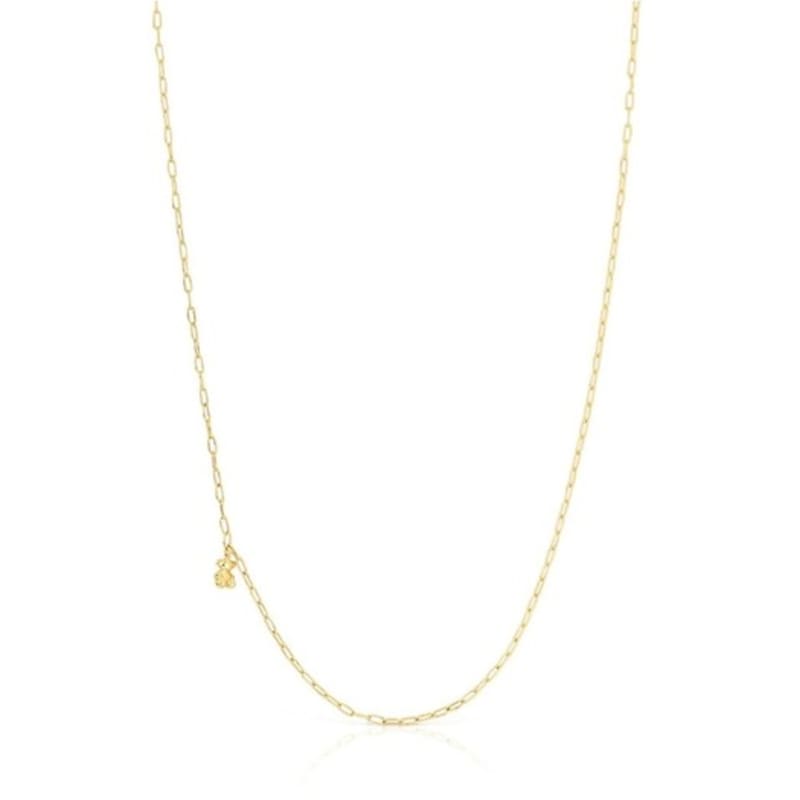 

TOUS TOUS Silver Vermeil Bold Bear Necklace with Oval Rings /Necklace/ 311562550 FREE