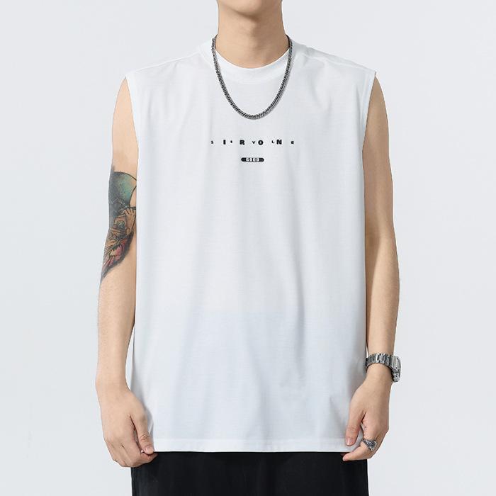 

Крутая майка для мужчин, летняя, тонкая, свободного кроя, большого размера, спортивная, влагоотводящая, без рукавов 4XL