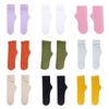 Socks High Elasticity Moisture Wicking Comfortable Pure Color Summer Mid Tube Socks for Adult