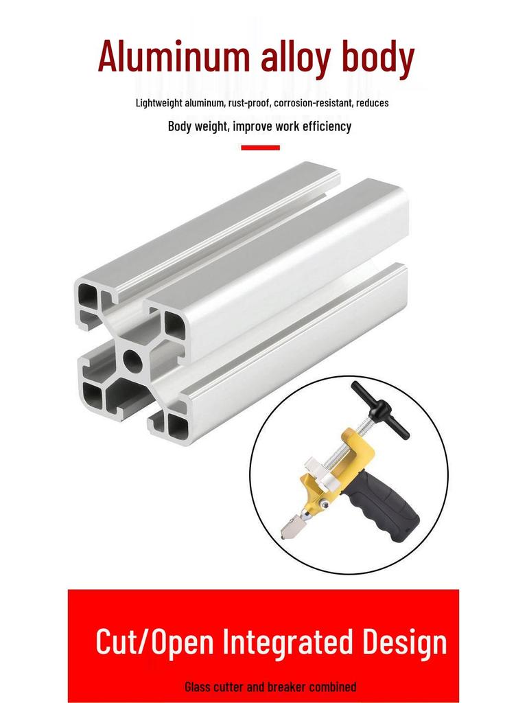 Diamond Glass and Tile Cutter Set: Ceramic Tile Scorer & Breaker for Thick Glass