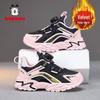 Bobodou Girls' Winter Cotton Shoes - Velvet-Lined Waterproof Running Sneakers
