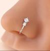 European and American Fashion Zirconia Nose Ring with U-shaped Clip for Women