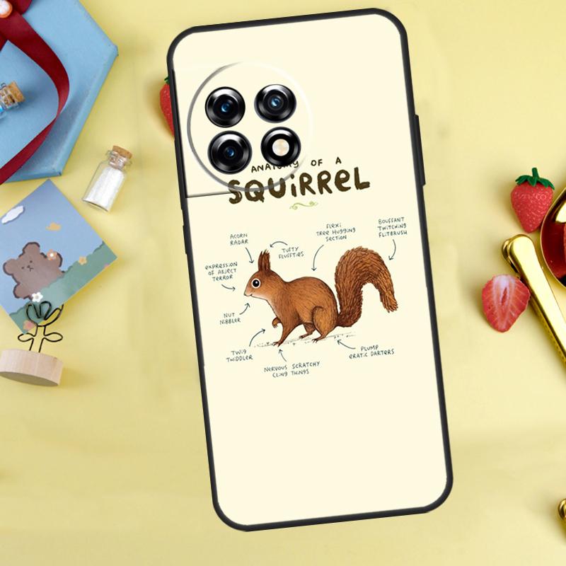 Squirrel Cute Animals Case For OnePlus 13R 12R 13T 15 13 12 11 10 9 10R 10T 8T Nord 5 CE 4 2 3 Lite N20 N30 Cover