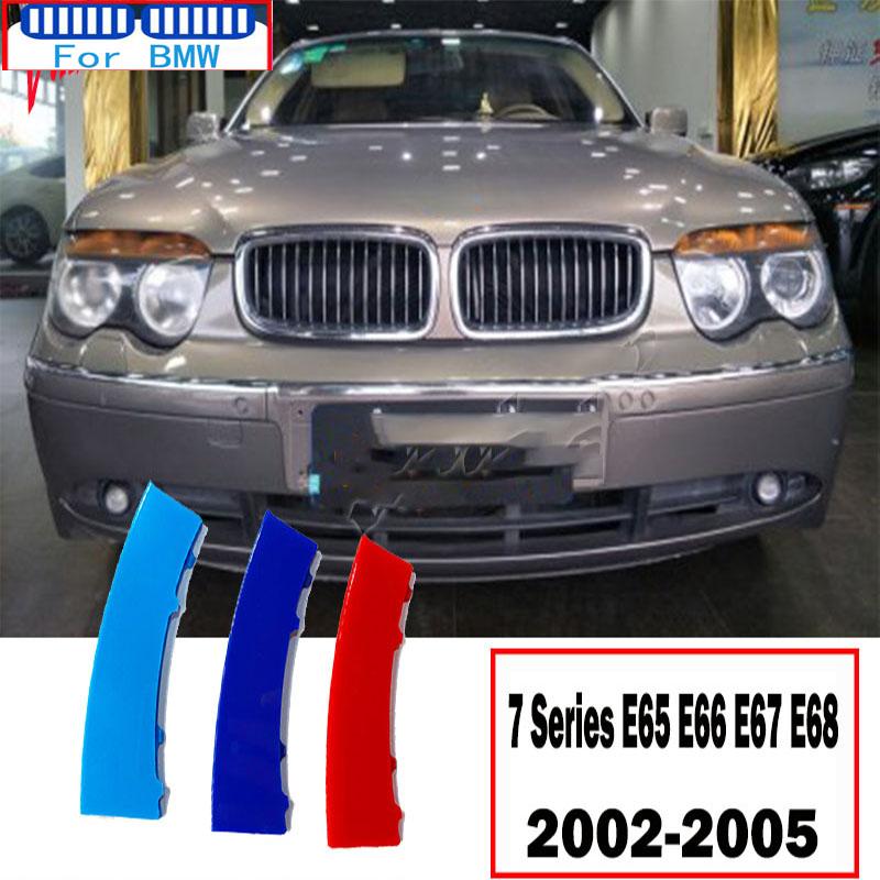 3pcs ABS M Performance Car Racing Grille Trim Strip For BMW 6 7 8 Series 6 7 8 F06 F12 6GT F01 F02 E65 E66 G11 G12 G15 2002-2026