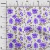 oneOone Cotton Flex Fabric Leaves & Peony Floral Print Fabric By The Yard 40 Inches