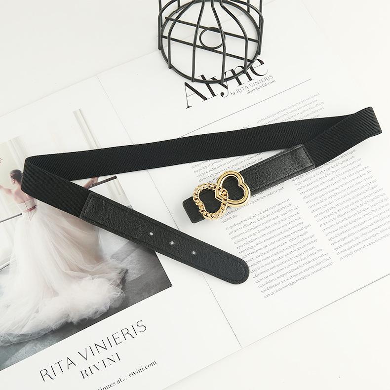 Elastic Elastic Coat Belt Accessories Decorative Dress Suit Waist Seal Women Autumn Winter Tide Summer Black
