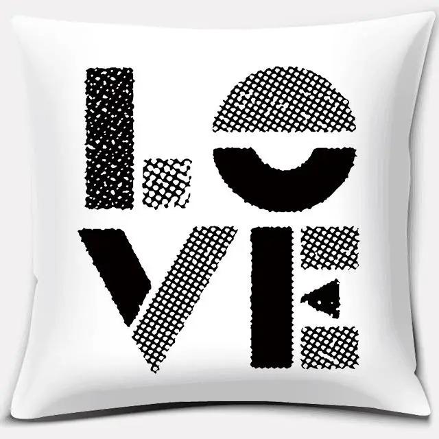 Black and White Style Decorative Pillowcase Car Ornaments Office Living Room Sofa Home Pillowcase