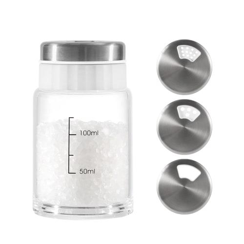 VKCHEF Seasoning Container, Spice Bottle, Seasoning Pot, Sugar Jar, Heat-Resistant Glass, Perfect for New Life, Seasoning Storage, Pepper, Salt, Seaso