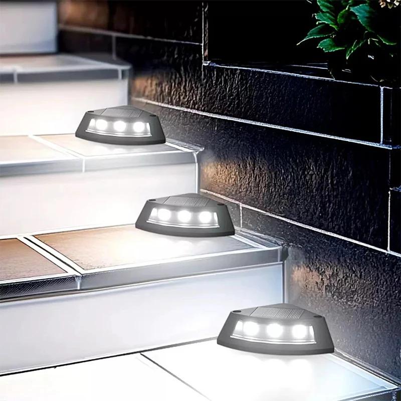NEW Solar Step Lamp Outdoor Home Garden Staircase Patio Lights Steps Walkway Light Lamps Outdoor LED Decorative