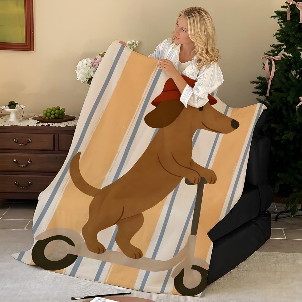 Tier s-Wurst d-Hunde Werfen Flanelldecke, Weich Warm, Langlebig & Waschbar niedlich Cool