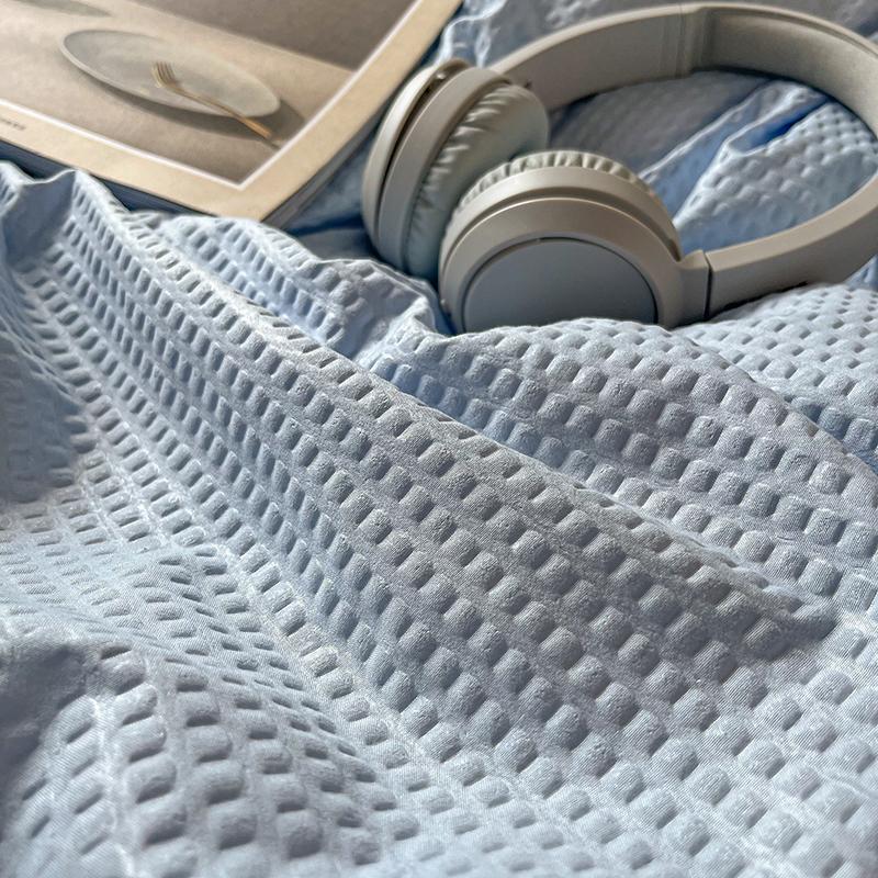 2025 New Waffle Single Quilt Cover Solid Color Skin Friendly Comforter Duvet Cover 150x200 220x240 Bedding