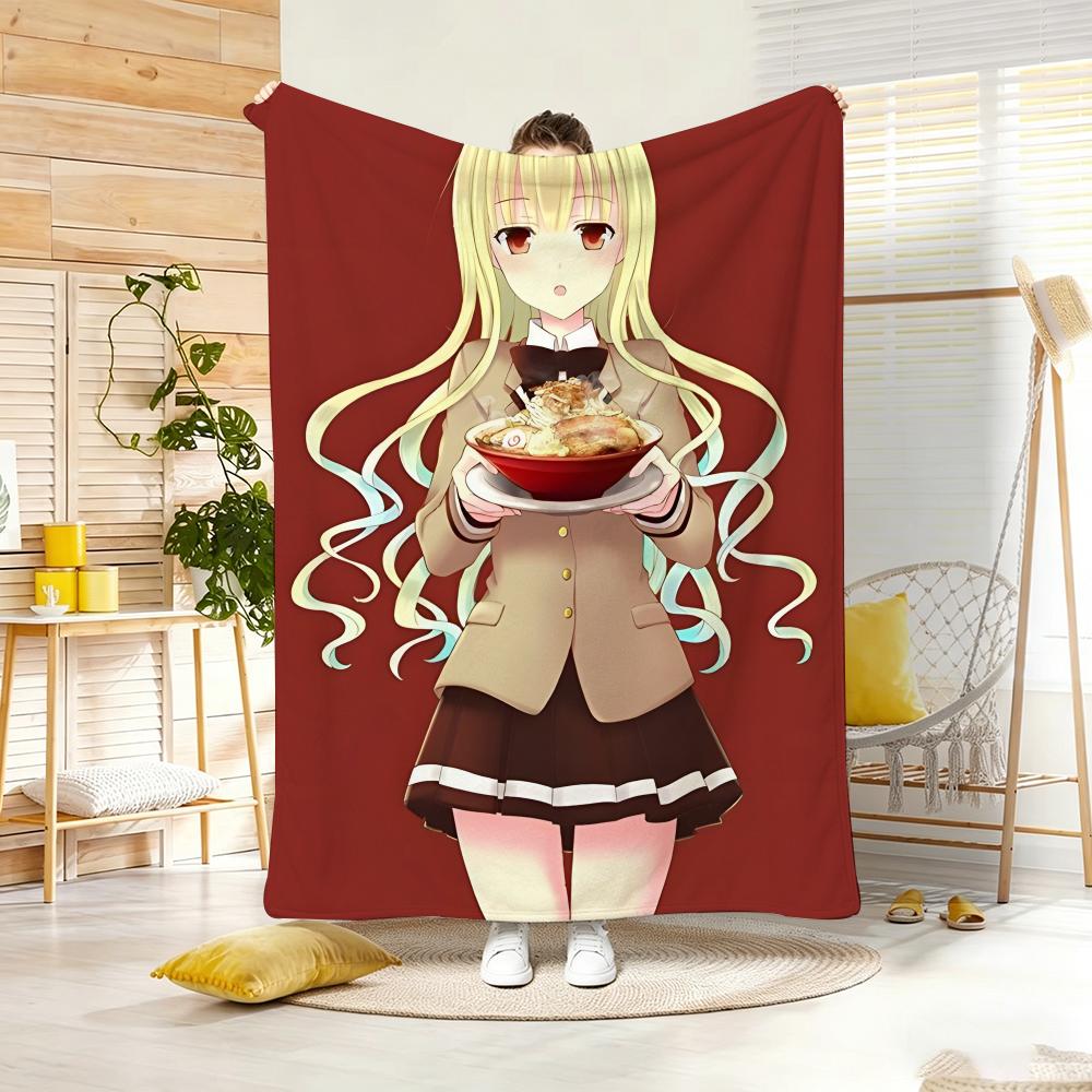 

ANIME R-Ramen Koizumi Throw Lightweight 240g Flannel Blanket Soft Skin-friendly for Summer Cooling 75cmx90cm