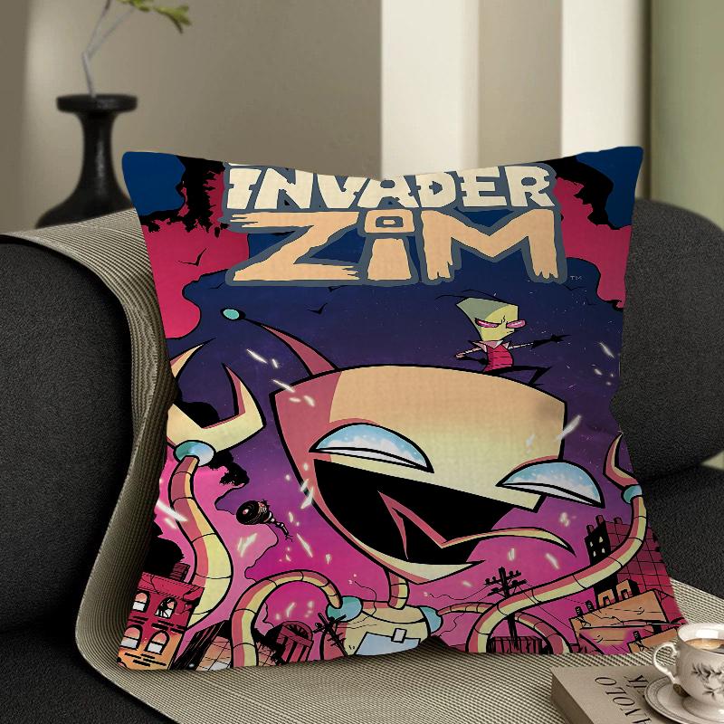 Invader Z-Zim Аниме Наволочка 30x50 Полиэстер Подушки для дивана Декоративные накидные подушки Украшение для дома Наволочка 16x16Inch