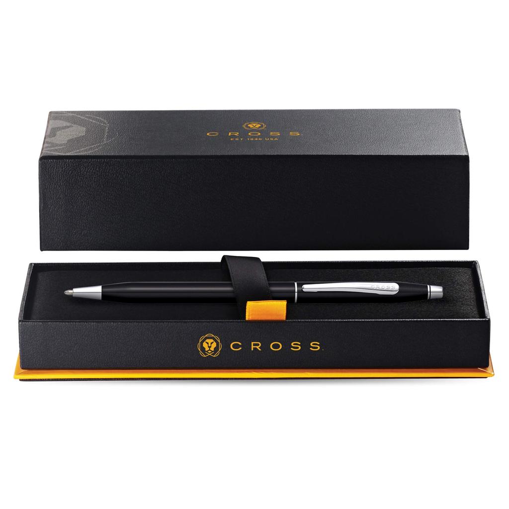 Cross Classic Century Black Lacquer Ballpoint Medium Premium Gift Perfect Gift for or Other Special Occasions Pen, Nib, Boxed, Father's Day,