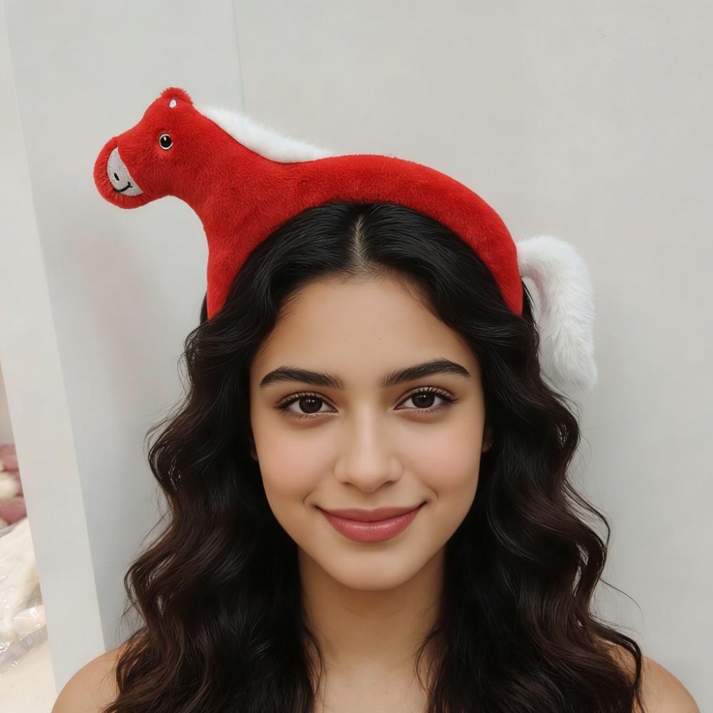 Soft Horse Hair Hoop Sweet Pony Doll Headpiece Creative Mascot Plush Headband  Role Play