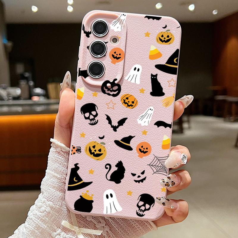 Pumpkin Ghost Pumpkin Soft TPU Phone Case For Samsung Galaxy S25 S24 S22 Ultra S23 S24 FE A17 A56 A16 A36 A26 A55 A15 A25 A54 5G Shockproof Silicone