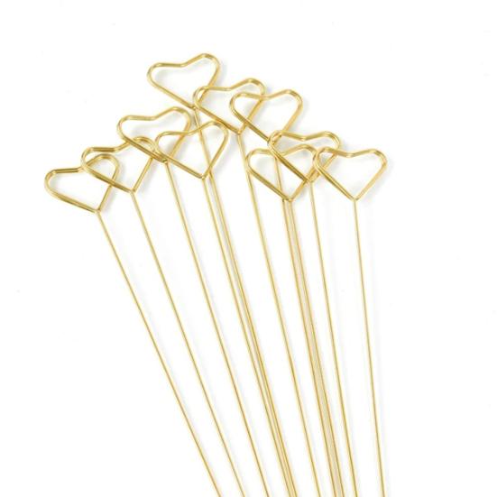 100 Pcs Metal Floral Place Card Holder Round Star Heart Shape