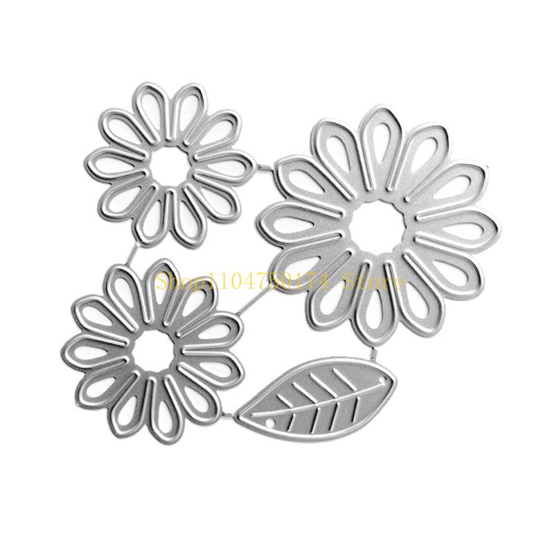 Flower Metal Cutting Dies Scrapbooking Stencil Die Cuts Card Embossing DIY Photo Album Template Mold Decoration Craft top sale