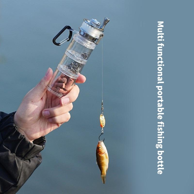 Fishing Lures Hook Organizers Outdoor Fishing Rod Small Lures with Carabiner Bottle Multifunctional Fishing Accessories