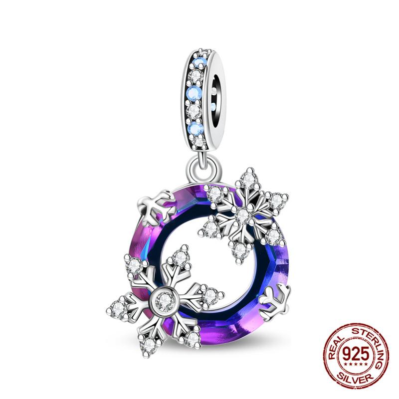 Winter Series Ski Polar Bear Snowman Charms Fit Original Bracelet DIY Jewelry Making Women Gift 100% 925 Silver