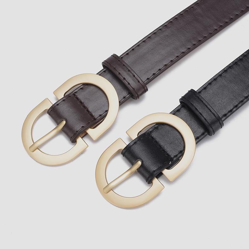 Trendy Minimalist Women's Pu Leather Belt Unique Fashionable Color Options Available