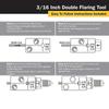 3/16in Brake Pipe Double Flaring Tool Kit Brake Tube Flare Tool 45 Degree Flare for Cars Trucks