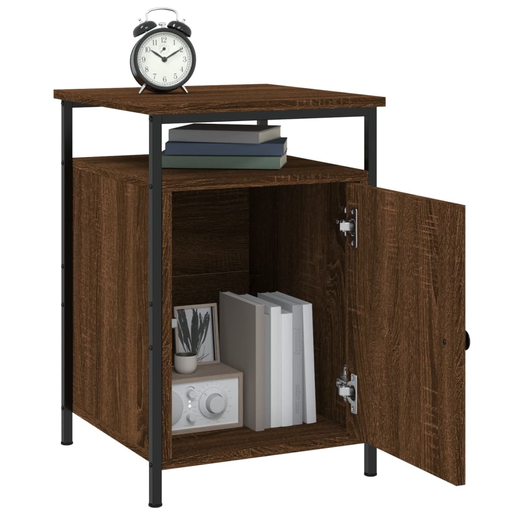 Nightstands (2 Pcs) Brown Oak Look 40 X 42 X 60 Cm Engineered Wood