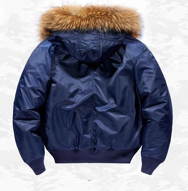 Odnímatelný kožušinový límec Zimní bundy Pánské Polstrované Silné s Kapucí Kabát Bombera Bunda Krátké Oblečení Streetwear