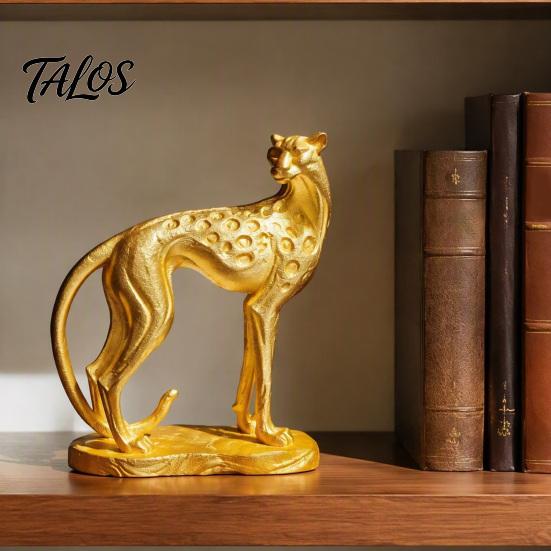 Zeitgenössische Tischdekoration 3D-gedrucktes Geparden-Ornament, Moderne stehende Leoparden-Skulptur, Dekorative elegante Wildtier-Dekoration Tierfigur