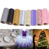 15cm 10 Yards Hochzeitsdeko Netzband Glitzer-Netzrolle für Weihnachtsbaumschmuck Haustürkränze Girlande Geburtstagsgeschenke