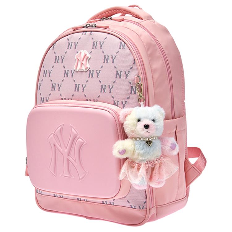 New MLB Polyester Backpack Kids' Light Pink 7ABKMC55N-50PKL