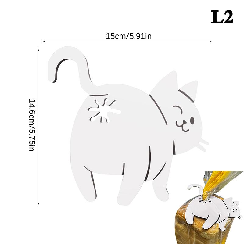 Funny Cat Butt Bread Clip 3D Printed Bag Clip Bag Holder Novelty Kitchen Gadget For Cat Lovers Food Storage Home Decor 1/2/3Pcs