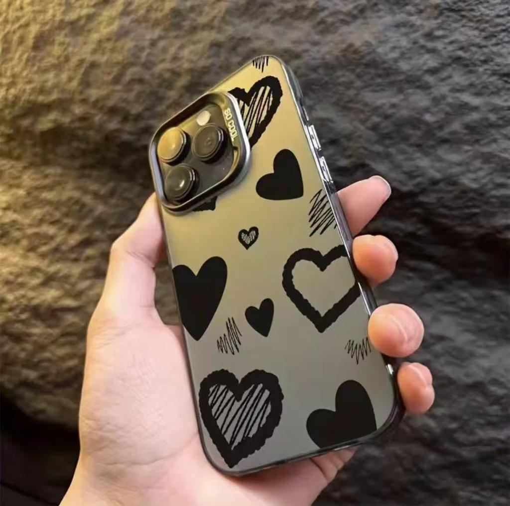 iPhone 12/14/16 Pro Max Heart Shape Phone Case - Apple Personality Design