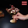 Korean Style 304 Stainless Steel Ice Cream Cup – Tall Stem Champagne Dessert Bowl